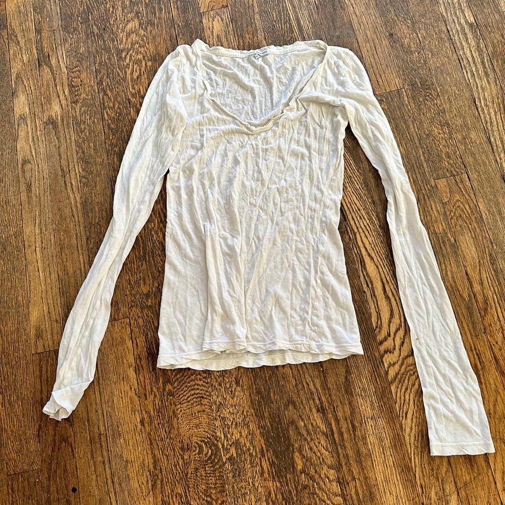 James Perse long white cotton shirt - Small